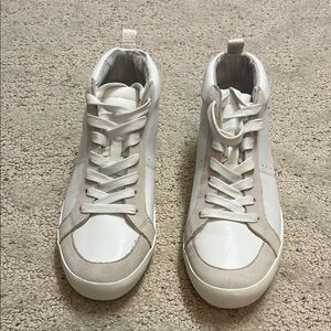 NWOT Banana Republic White and Beige High-Top Sneakers